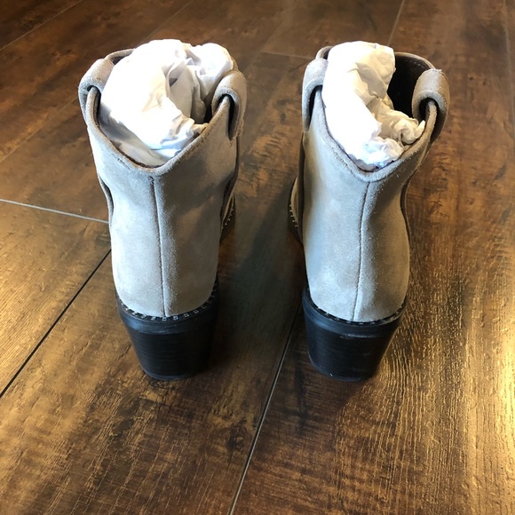 Jeffrey Campbell Taupe Suede Konda Ankle Boots - Picture 6 of 8